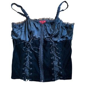 Tripp nyc | Black Velvet Corset Tank